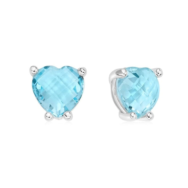 MILUNAMiluna ERD2555 Women's Earrings - 925 Silver with Heart - Cut Blue TopazJEWELRYEcecile