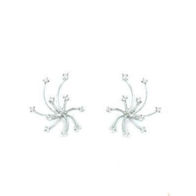 MILUNAMiluna ERD852 Women's 18K White Gold Earrings with 22 Diamonds - 0.17 ct TotalJEWELRYEcecile