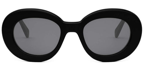 CELINECeline Triomphe CL40312U Round/Oval Sunglasses – 53 mm Shiny Black FrameEYEWEAREcecile