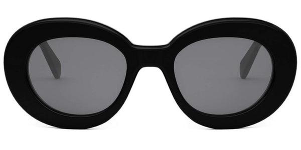 CELINECeline Triomphe CL40312U Round/Oval Sunglasses – 53 mm Shiny Black FrameEYEWEAREcecile