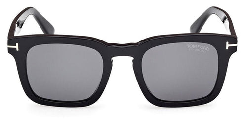 TOM FORDTom Ford FT0751 - N "Dax" Unisex Square Sunglasses – 50 mm Shiny Black Acetate Frame, Smoke Grey Lenses, UV400EYEWEAREcecile