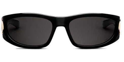 DIORDior VeryDior S3F Rectangular Sunglasses – 61 mm Black Acetate Gold CD HingeEYEWEAREcecile