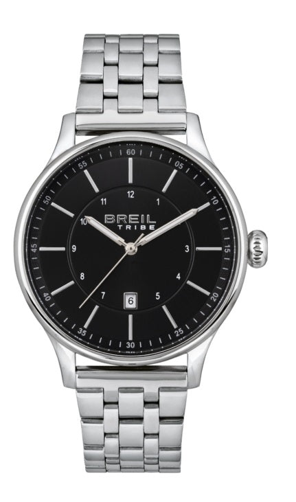 BREILBreil Classy EW0494 Men's Quartz Watch - 42mm Black Sunray Dial, Stainless Steel BraceletWATCHESEcecile