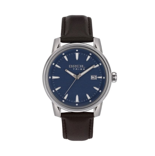 BREILBreil Caliber EW0689 Men's Watch - Blue Dial, Brown Leather StrapWATCHESEcecile