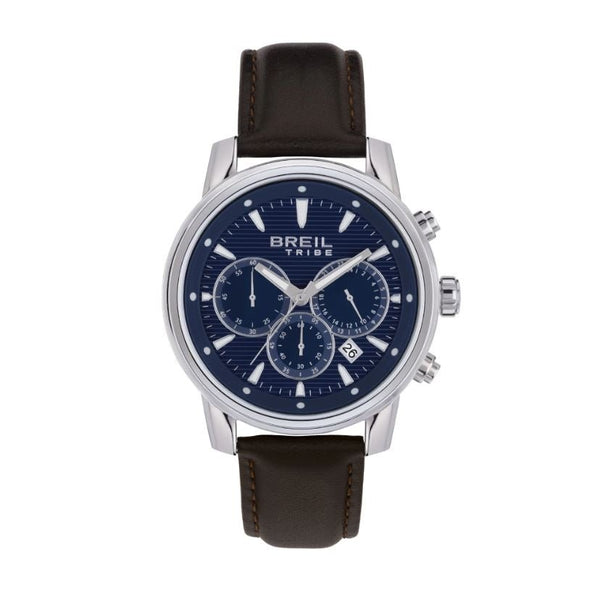 BREILBreil Caliber EW0690 Men's Chronograph Watch - Blue Dial, Brown Leather StrapWATCHESEcecile