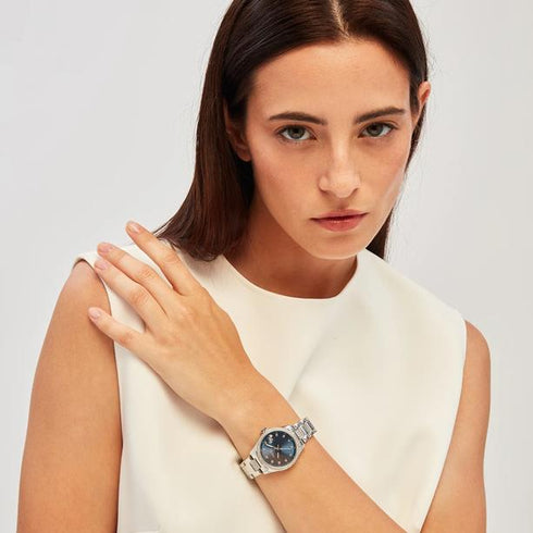 BREILBreil EW0723 Women's Watch – 32mm Stainless Steel, Blue Dial, Crystal Accents, 5 ATM Water ResistantWATCHESEcecile