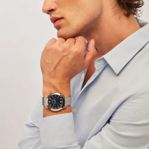 BREILBreil Tribe EW0735 Rank Chronograph – Blue Dial, 40mm Steel BraceletWATCHESEcecile