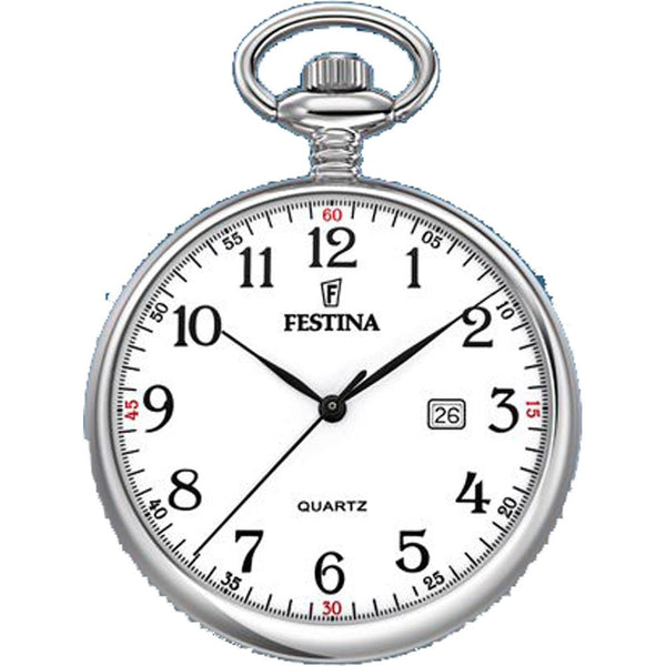 FESTINAFestina F2019/1 Pocket Watch – Silver Stainless Steel, Quartz, 42mmWATCHESEcecile
