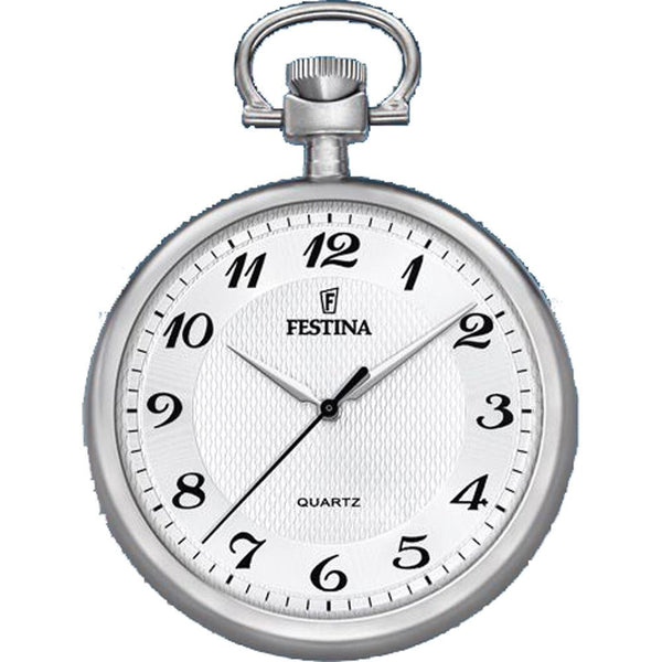 FESTINAFestina F2020/1 Classic Pocket Watch – Silver Stainless Steel, 48mm, QuartzWATCHESEcecile