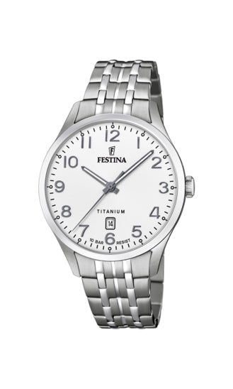 FESTINAFestina F20466/1 Titanium Men's Watch – White Dial, 40mm, Quartz, 10ATMWATCHESEcecile