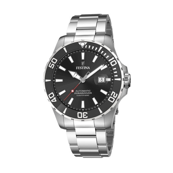 FESTINAFestina F20531/4 Diver Automatic Watch – 44mm Stainless Steel, Sapphire Crystal, 200m WRWATCHESEcecile