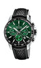 FESTINAFestina F20561/5 Timeless Chronograph Men's Watch – Green Dial, Black Leather Strap, 45mmWATCHESEcecile