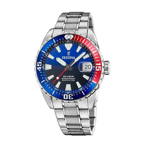 FESTINAFestina F20669/4 Men's Diver Watch – 41mm Stainless Steel, Sapphire Crystal, 200m WRWATCHESEcecile