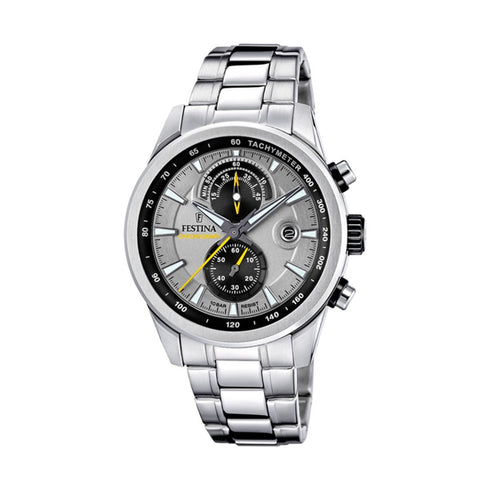 FESTINAFestina F20694/4 Timeless Chronograph Men's Watch – 44mm Stainless Steel, Grey DialWATCHESEcecile