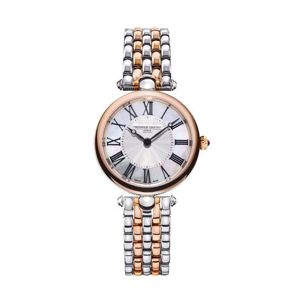 FREDERIQUE CONSTANTFrederique Constant Classics Art Deco Round FC - 200MPW2AR2B – Two - Tone Bracelet, Mother - of - Pearl DialWATCHESEcecile