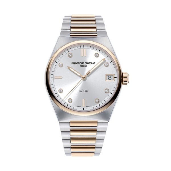 FREDERIQUE CONSTANTFrederique Constant Highlife Ladies Quartz FC - 240VD2NH2B Watch - Two - Tone Stainless Steel, Diamond - Set DialWATCHESEcecile