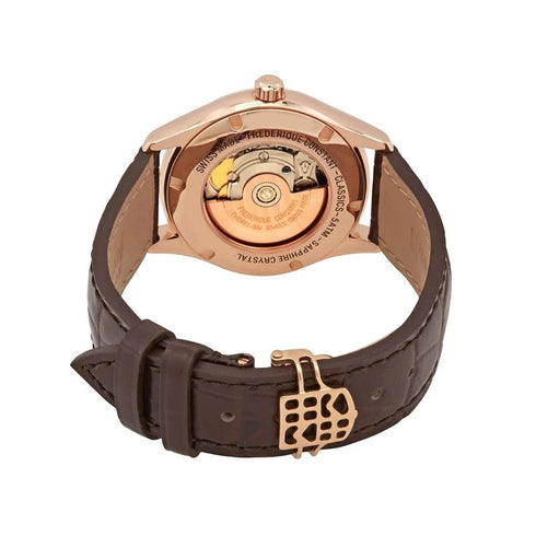 FREDERIQUE CONSTANTFrederique Constant Ladies Automatic FC - 303LGD3B4 – Rose Gold - Plated Case, Diamond Markers, Brown Leather StrapWATCHESEcecile