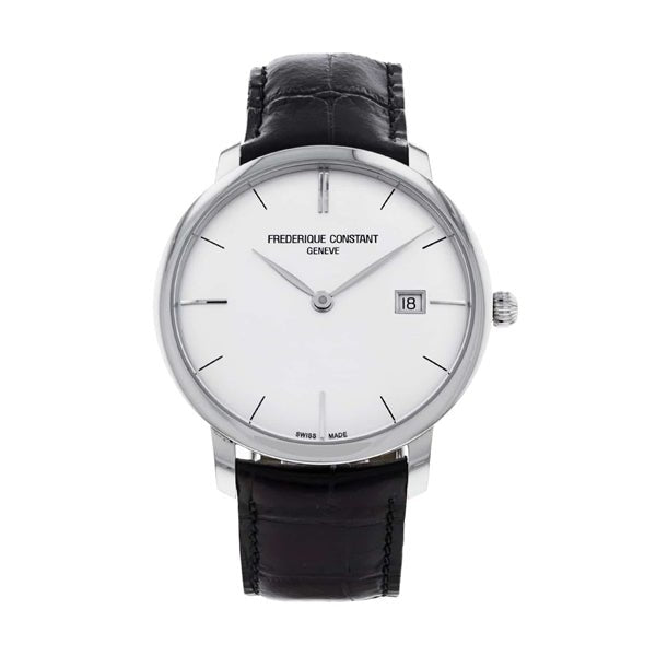 FREDERIQUE CONSTANTFrederique Constant Slimline Automatic FC - 306S4S6 – Silver Dial, Stainless Steel Case, Black Leather StrapWATCHESEcecile