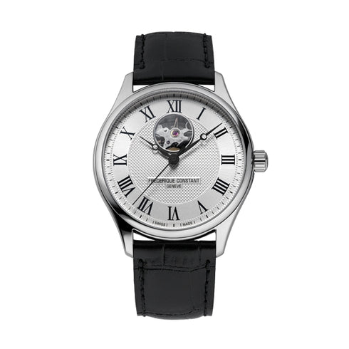 FREDERIQUE CONSTANTFrederique Constant Classics Heart Beat Automatic FC - 310MC5B6 Men's Watch – Silver Dial, Black Leather StrapWATCHESEcecile