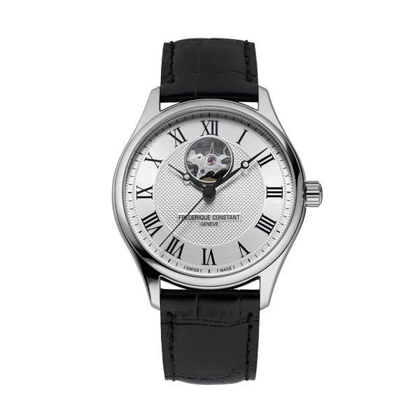FREDERIQUE CONSTANTFrederique Constant Classics Heart Beat Automatic FC - 310MC5B6 Men's Watch – Silver Dial, Black Leather StrapWATCHESEcecile