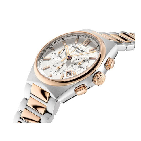 FREDERIQUE CONSTANTFrederique Constant Highlife Chronograph Automatic FC - 391V4NH2B – Silver Dial, Rose Gold - Tone Case, Two - Tone BraceletWATCHESEcecile