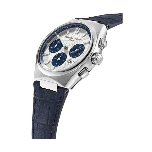 FREDERIQUE CONSTANTFrederique Constant Highlife Chronograph Automatic FC - 391WN4NH6 – White Dial with Blue Sub - Dials, Stainless Steel BraceletWATCHESEcecile