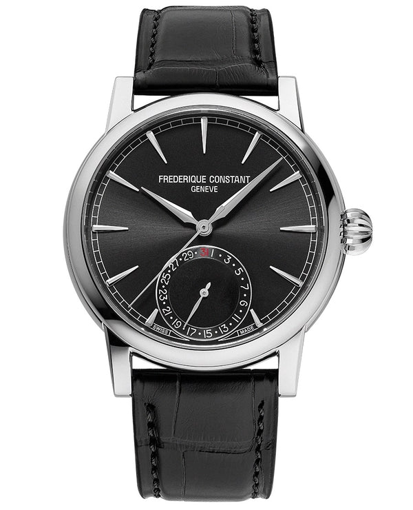 FREDERIQUE CONSTANTFrederique Constant Manufacture Classic Date FC - 706B3H6 Men's Watch - Black Dial, Stainless Steel Case, Black Leather StrapWATCHESEcecile