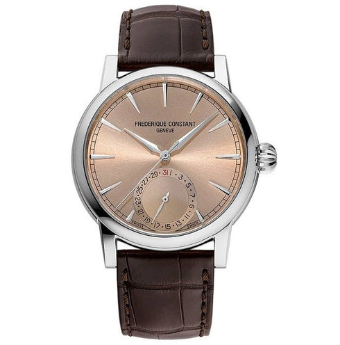 FREDERIQUE CONSTANTFrederique Constant Manufacture Classic Date FC - 706SAL3H6 – Salmon Dial, Stainless Steel Case, Brown Leather StrapWATCHESEcecile