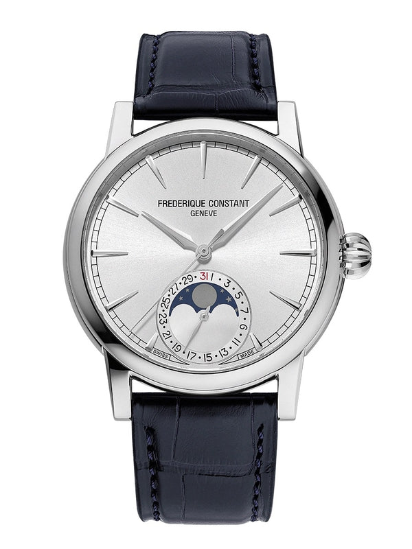 FREDERIQUE CONSTANTFrederique Constant Classic Moonphase Date Manufacture FC - 716S3H6 – Silver Dial, Black Leather StrapWATCHESEcecile