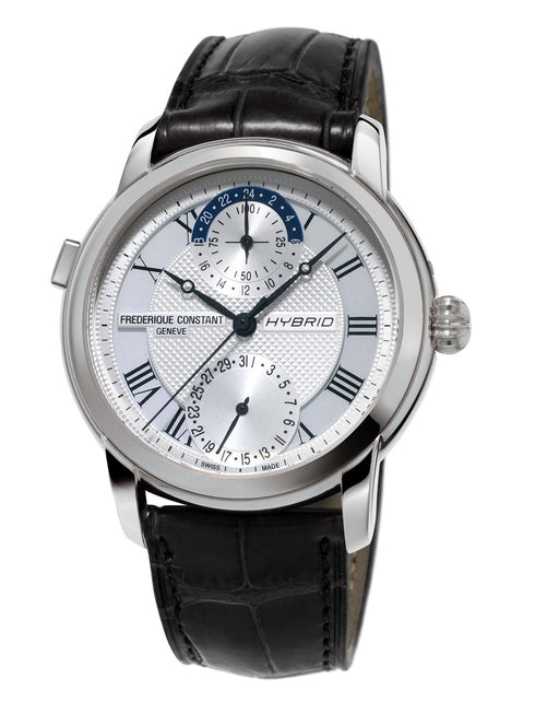 FREDERIQUE CONSTANTFrederique Constant Hybrid Manufacture FC - 750MC4H6 – Silver Guilloché Dial, Black Leather StrapWATCHESEcecile