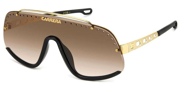 CARRERACarrera FLAGLAB 16 FG4/86 Unisex Sunglasses - Black and Gold Frame, Brown Gradient LensesEYEWEAREcecile