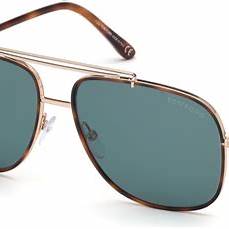 Tom Ford FT0693 28V Gafas de sol para hombre - montura oro rosa brillante, cristales azul vintage