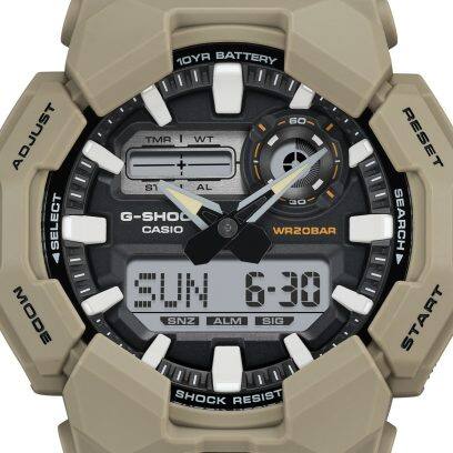 CASIO G - SHOCKCasio G - Shock Mod. New Rugged Basic Analog - Digital A With 10 - Year Casio G - SHOCK GA - 010 - 5AER Men's Analog - Digital Watch – Bio - Based Resin, 10 - Year Battery, 200M Water ResistanceWATCHESEcecile