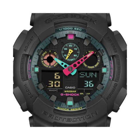 CASIO G - SHOCKCasio G - SHOCK GA - 100MF - 1AER Men's Analog - Digital Watch – Black Resin Band, Multi - Fluorescent AccentsWATCHESEcecile