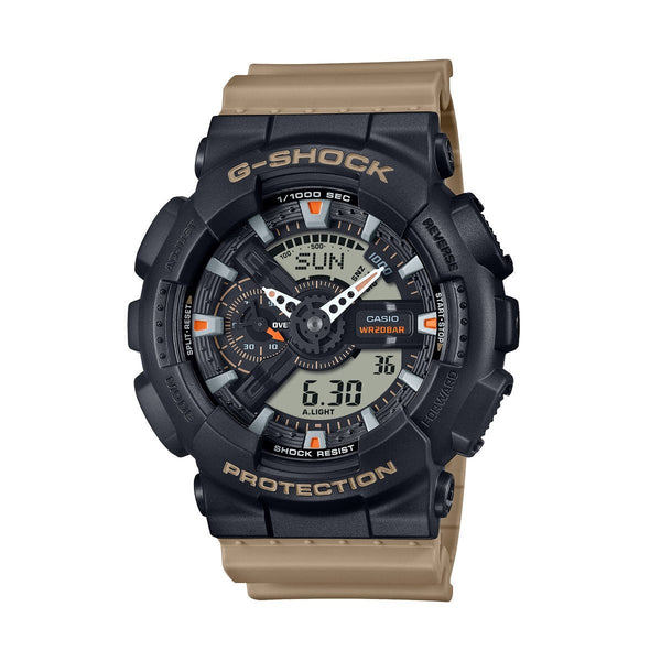 CASIO G - SHOCKCasio G - Shock GA - 110TU - 1A5ER Men's Watch - Black and Beige, Analog - DigitalWATCHESEcecile