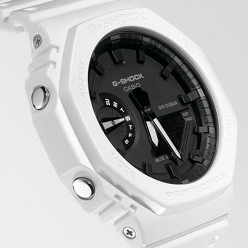 CASIO G - SHOCKCasio G - Shock GA - 2100 - 7AER Men's Watch – White Resin Band, Carbon Core Guard StructureWATCHESEcecile