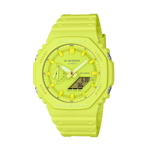CASIO G - SHOCKCasio G - Shock GA - 2100 - 9A9ER Men's Analog - Digital Watch - Yellow Resin Band, Yellow DialWATCHESEcecile