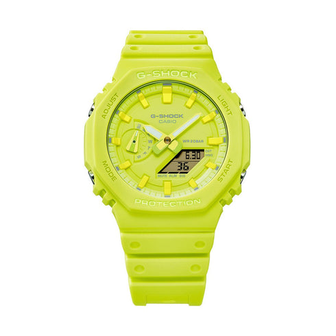 CASIO G - SHOCKCasio G - Shock GA - 2100 - 9A9ER Men's Analog - Digital Watch - Yellow Resin Band, Yellow DialWATCHESEcecile