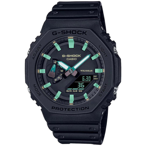 CASIO G - SHOCKCasio G - SHOCK GA - 2100RC - 1AER Men's Watch - 45mm, Black Resin Case with Rusted Iron Design, Analog - Digital DisplayWATCHESEcecile