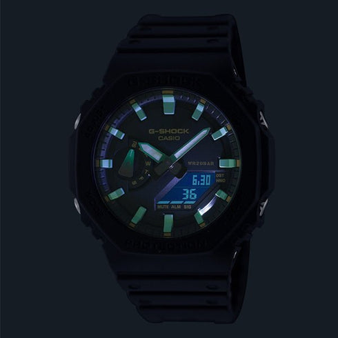 CASIO G - SHOCKCasio G - SHOCK GA - 2100RC - 1AER Men's Watch - 45mm, Black Resin Case with Rusted Iron Design, Analog - Digital DisplayWATCHESEcecile