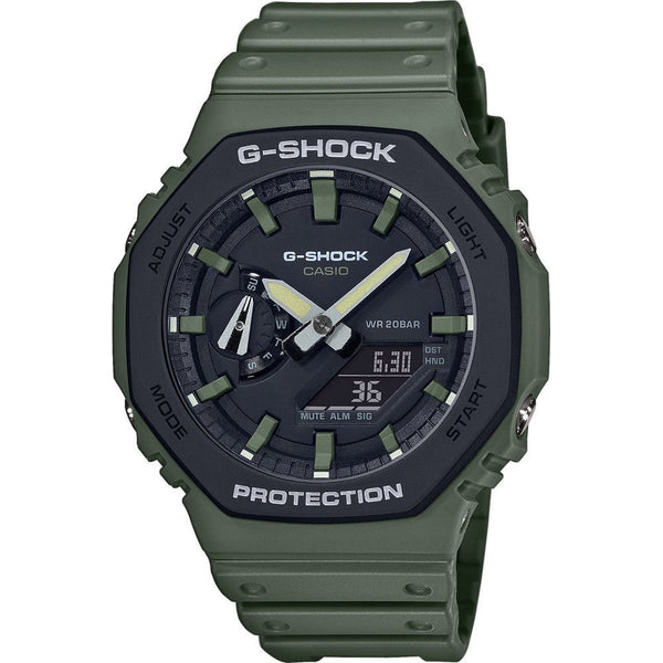 CASIO G - SHOCKCasio G - Shock GA - 2110SU - 3AER Men's Analog - Digital Watch - Black Dial, Khaki Resin StrapWATCHESEcecile