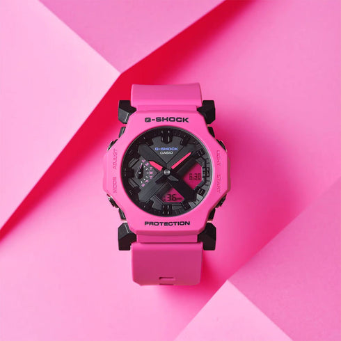 CASIO & VINTAGECasio G - Shock GA - 2300 - 4AER Men's Analog - Digital Watch - 45.4mm Pink Dial, Resin StrapWATCHESEcecile