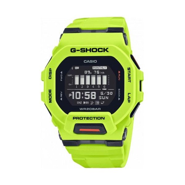 CASIO G - SHOCKCasio G - SHOCK GBD - 200 - 9ER Men's Watch – Lime Green, Bluetooth, Step TrackerWATCHESEcecile