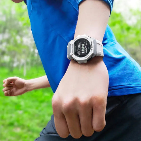 CASIO G - SHOCKCasio G - SHOCK GBD - 300 - 7ER Men's Digital Sports Watch – White Resin Band, Bluetooth, Step TrackerWATCHESEcecile
