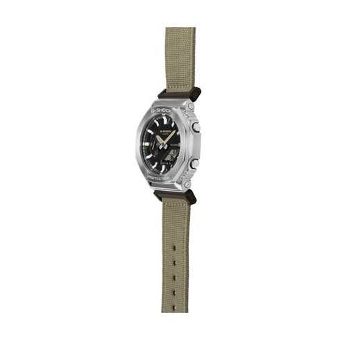 CASIO G - SHOCKCasio G - SHOCK GM - 2100C - 5AER Men's Analog - Digital Watch – Metal Bezel, Beige Fabric Strap, 200M Water ResistanceWATCHESEcecile