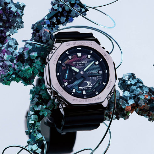 CASIO G - SHOCKCasio G - SHOCK GM - 2100RW - 1AER Men's Watch – Rainbow Brick Dial, Metal BezelWATCHESEcecile
