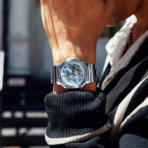 CASIO G - SHOCKCasio G - SHOCK GM - 2110D - 2AER Men's Analog - Digital Watch - Sky Blue Stainless SteelWATCHESEcecile
