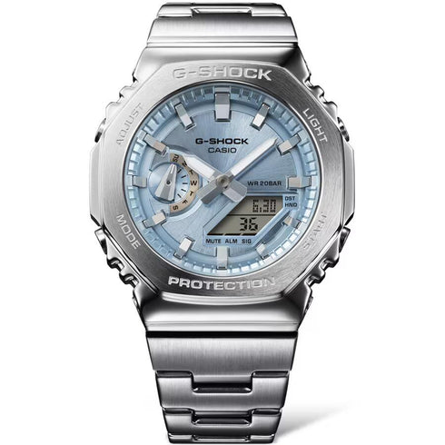 CASIO G - SHOCKCasio G - SHOCK GM - 2110D - 2AER Men's Analog - Digital Watch - Sky Blue Stainless SteelWATCHESEcecile