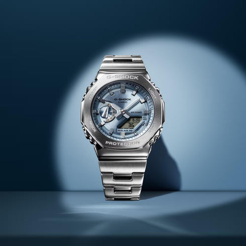 CASIO G - SHOCKCasio G - SHOCK GM - 2110D - 2AER Men's Analog - Digital Watch - Sky Blue Stainless SteelWATCHESEcecile