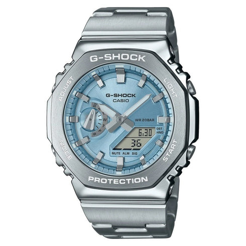 CASIO G - SHOCKCasio G - SHOCK GM - 2110D - 2AER Men's Analog - Digital Watch - Sky Blue Stainless SteelWATCHESEcecile